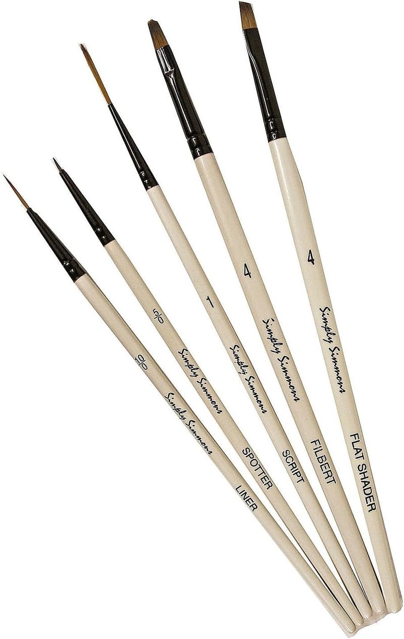 Robert Simmons Simply Simmons Value Brush Set - 5 Piece Detail Set